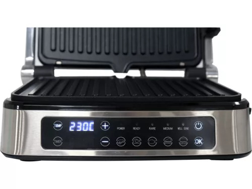 LUND Elektromos kontakt grillsütő digitális vezérléssel, 2000 W, 29 × 23 cm (67450)