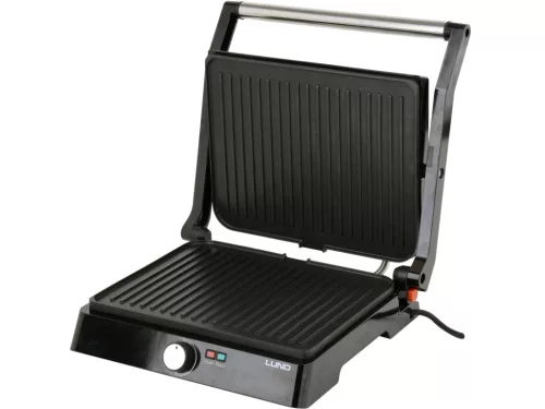 LUND Kontakt elektromos grill 2200 W, 29 × 23 cm, 180°-ban nyitható (67451)