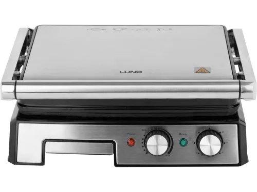 LUND Asztali grill 2000W, 29x24cm ezüst(67457)