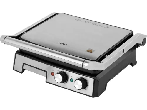 LUND Kontakt elektromos grill 2000 W, 29,5 × 24 cm, időzítővel(67457)