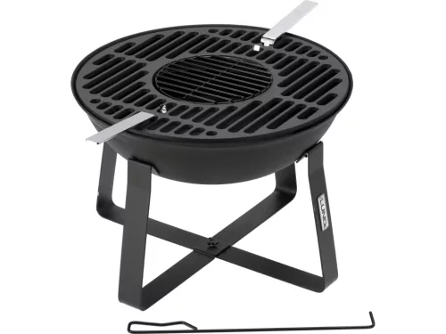 LUND Öntöttvas tűzrakó tál 50 cm-es öntöttvas grillező ráccsal (99719)