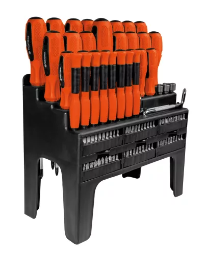 MANNESMANN Csavarhúzó készlet 100 részes, ergonomikus markolattal (M11426)