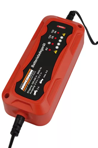 Mannesmann Autó akkumulátortöltő 6/12 V, 6 töltőprogrammal, LED kijelzővel (M12711)