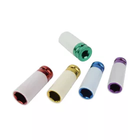   Mannesmann Gépi kerékcsavar dugókulcs készlet alufelnihez, 1/2”, 15–22 mm, 5 részes (M19485)