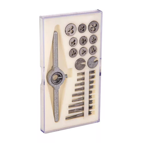 Mannesmann HSS menetmetsző és menetfúró készlet modellépítéshez, M1,0–M2,5 (M53240)