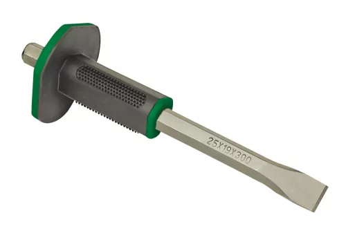 Mannesmann Hegyes véső 300 mm, 19 mm hatszög szárral és kézvédővel (M65420)