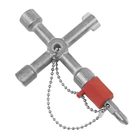   Mannesmann Mini keresztkulcs lánccal, kapcsolószekrényhez és oszlophoz (M94000)