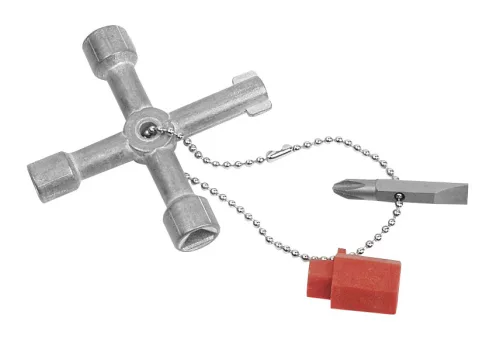 Mannesmann Mini keresztkulcs lánccal, kapcsolószekrényhez és oszlophoz (M94000)
