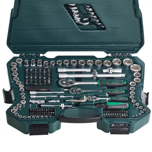 Mannesmann Mammutkoffer, dugókulcs készlet 215 részes, 1/4”–3/8”–1/2”, CrV acél (M98430)