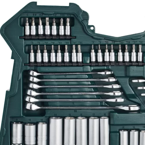 Mannesmann Mammutkoffer, dugókulcs készlet 215 részes, 1/4”–3/8”–1/2”, CrV acél (M98430)