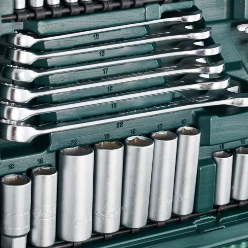 Mannesmann Mammutkoffer, dugókulcs készlet 215 részes, 1/4”–3/8”–1/2”, CrV acél (M98430)