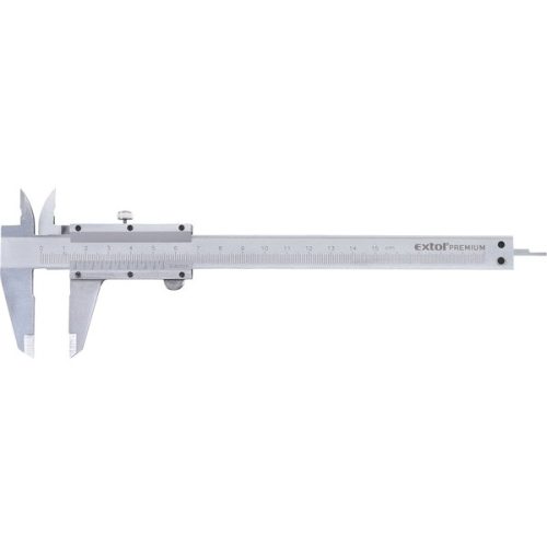 EXTOL PREMIUM tolómérő INOX (mélységmérővel) ; 0,05×150mm (3425)