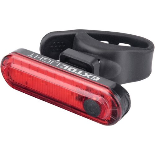 EXTOL LIGHT LED lámpa, biciklis, hátsó piros LED; 30 Lm, ABS ház, USB újratölthető beépített Li-ion polimer akku, 220 mAh (43138)