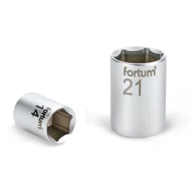   FORTUM dugófej, 1/4", 13mm, 61CrV5, mattkróm, 25mm hosszú (4701413)