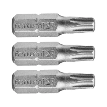   FORTUM behajtóhegy TORX, 3 db, S2 acél; T 30×25mm, bliszteren (4741430)