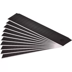   FORTUM pótpenge 10 db, fekete, tripla vágóéllel; 18×100×0,7mm, SK2 acél, HRC > 67,  tripla vágóéllel, lézeres élezés (4780003)