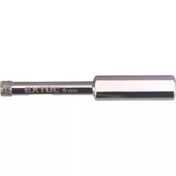   EXTOL PREMIUM körkivágó üvegre, kerámiára  és csempére, gyémánt vágóél; 6×65mm, fúrógépbe fogható (8801977)