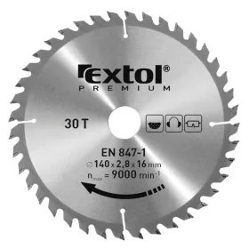   EXTOL PREMIUM körfűrészlap, keményfémlapkás, 160×30mm(lyuk átm), T24; 2,8mm lapkaszélesség, max. 9000 ford/perc (8803214)