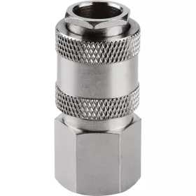   EXTOL PREMIUM gyorscsatlakozó-hüvely, belső menettel, 1/4", nikkelezett réz, bliszteren (8865114)