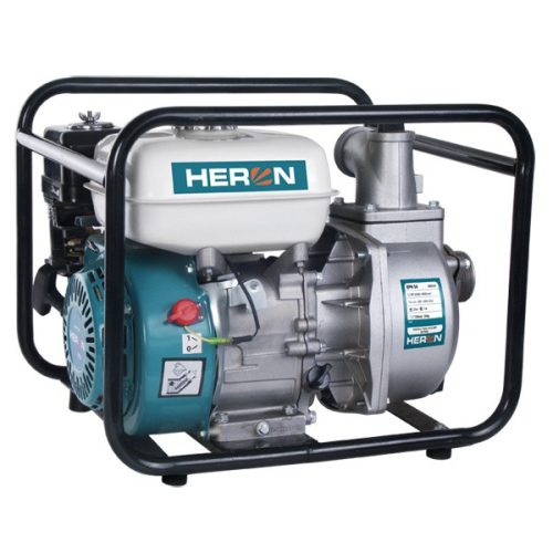 HERON benzinmotoros vízszivattyú 5,5 LE,max.600l/min, max.7m szívómélység,max. 28m nyomómagasság, 50mm (2") csőátmérő (EPH-50) (8895101)