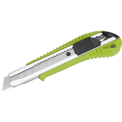 EXTOL CRAFT tapétavágó kés, 18mm, fémházas, autolock ; pótpenge: 9123A (10db) 9134 (horgas törhető-5db) (955006)