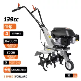   NAKAYAMA Benzines kapálógép 139 cm³, 4 LE, 36–60 cm munkaszélességgel, 26 cm munkamélységgel (MB5005)