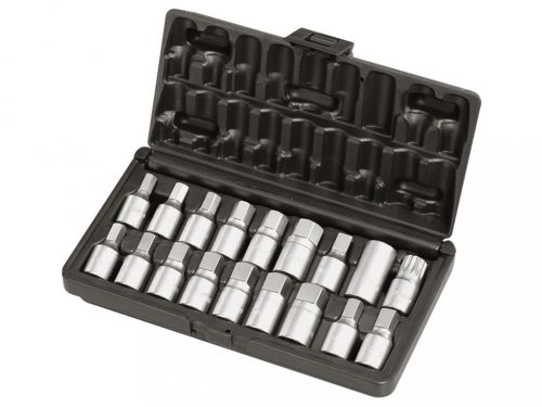 Ellient Tools olajleeresztő dugókulcs készlet, 3-4-6lapos fejjel, 3/8", 18 darabos (AT1236)