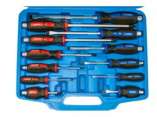 MK-Tools üthető csavarhúzó készlet (lapos és csillagfejű) 12 darabos (MK6125)