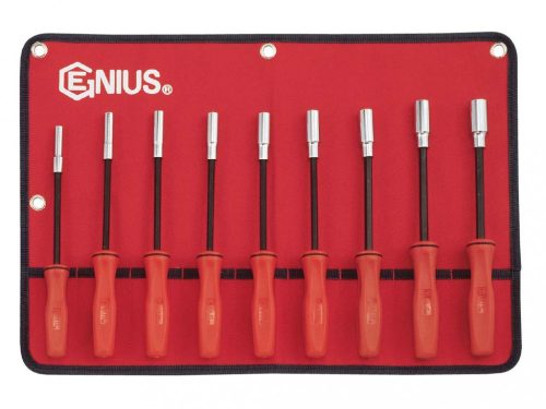 Genius Tools 6-lapos csavarhúzó készlet, hosszított mágneses, metrikus, 9 darabos (NM-009MD)