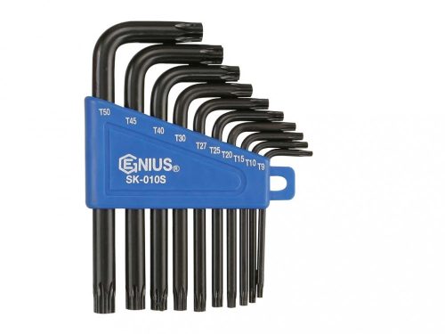 Genius Tools T-torxkulcs készlet, L-alakú, 10 darabos (SK-010S)