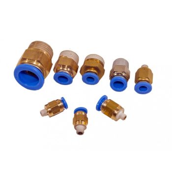   Sinppa Tools műanyag-levegőcső dugaszolható csatlakozó, egyenes, külső menetes, 3/8", 8mm (SPC08-03)