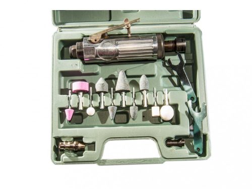 Sinppa Tools pneumatikus mini csiszoló gép + fejkészlet, 15 darabos (TP-201K)