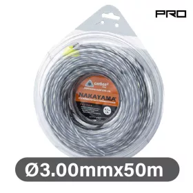   NAKAYAMA PRO Sodort zsinór ( damil ) fűkaszákhoz. (Nylon, Carbon3 huzal ) Twist 3,00mm-50m (NC1000)