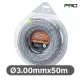 NAKAYAMA PRO Sodort zsinór ( damil ) fűkaszákhoz. (Nylon, Carbon3 huzal ) Twist 3,00mm-50m (NC1000)
