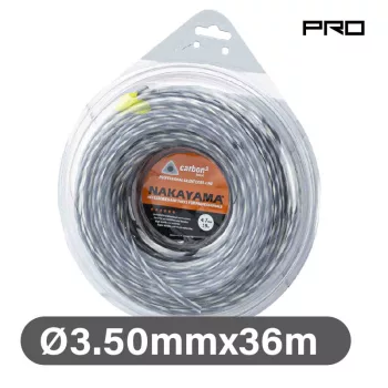   NAKAYAMA PRO Sodort zsinór ( damil ) fűkaszákhoz. (Nylon, Carbon3 huzal ) Twist  3,50mm-36m (NC1001)