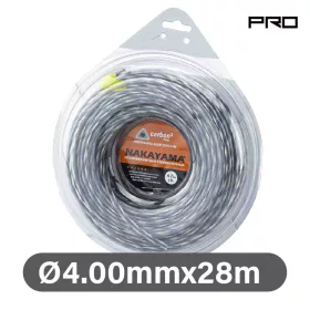   NAKAYAMA PRO Sodort zsinór ( damil ) fűkaszákhoz. (Nylon, Carbon3 huzal ) Twist 4,00mm-28m (NC1002)