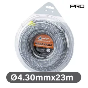  NAKAYAMA PRO Sodort zsinór ( damil ) fűkaszákhoz. (Nylon, Carbon3 huzal ) Twist 4,30mm-23m (NC1003)