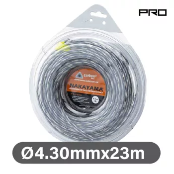   NAKAYAMA PRO Sodort zsinór ( damil ) fűkaszákhoz. (Nylon, Carbon3 huzal ) Twist 4,30mm-23m (NC1003)