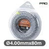 NAKAYAMA PRO BOZÓTVÁGÓ nylon line Carbon sodort, fűkasza damil,  átmérő 4,00 mm, hossz: 80méter (NC1005)