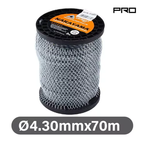 NAKAYAMA PRO nylon szén-carbon 3 twist fűkasza damil 4,30 mm-70 méter (NC1006)