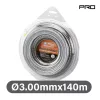 NAKAYAMA PRO nylon szén-alumínium négyzet fűkasza damil 3,00 mm x 140 méter (NC1016)