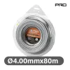 NAKAYAMA PRO nylon szén-alumínium négyzet fűkasza damil 4,00 mm x 80 méter (NC1018)