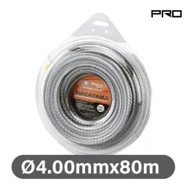   NAKAYAMA PRO nylon szén-alumínium négyzet fűkasza damil 4,00 mm x 80 méter (NC1018)