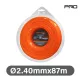NAKAYAMA PRO Fűkasza damil, nylon-szén sodort  TWIST  2,4 mm -87 méter  (NC1022)