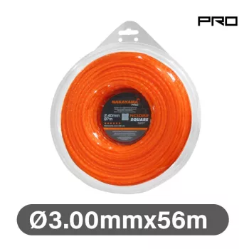   NAKAYAMA PRO Fűkasza damil, nylon-szén sodort 3,00mm x 56m (NC1023)