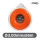 NAKAYAMA PRO Fűkasza damil, nylon-szén sodort 3,00mm x 56m (NC1023)