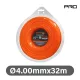 NAKAYAMA PRO Fűkasza damil, nylon-szén sodort 4,00mm x 32m (NC1025)