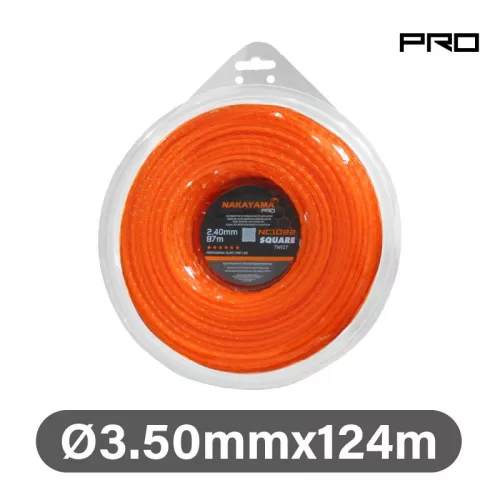NAKAYAMA PRO Fűkasza damil,  nylon-szén sodort,  3,50 mm x 124 méter  (NC1027)