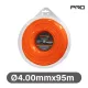 NAKAYAMA PRO Fűkasza damil, nylon-szén sodort,  4,00 mm x 95 méter  (NC1028)