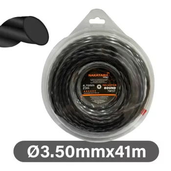   NAKAYAMA PRO Fűkasza damil, nylon-szén,  kerek sodort,  3,50 mm-41 méter (NC1040)